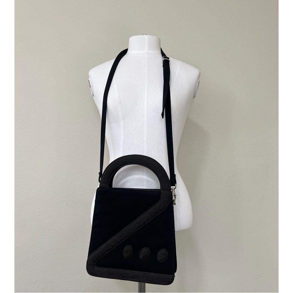 Vintage 90’s Y2K Chenson Black Top Handle Crossbody Handbag Purse